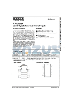 74VHCT373AMTC datasheet - Octal D-Type Latch with 3-STATE Outputs