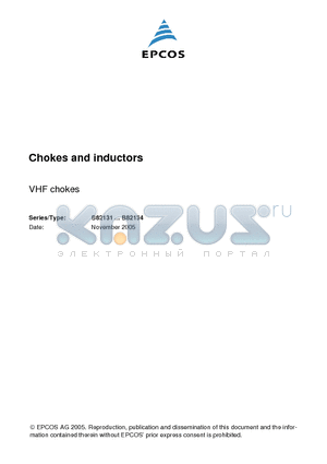 B82131A5302M000 datasheet - Chokes and inductors