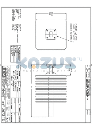 75-760-6 datasheet - OUTLINE DRAWING WR75 HP TERMINATION BRICK LOAD