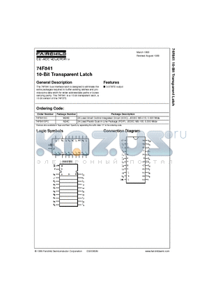 74F841SC datasheet - 10-Bit Transparent Latch