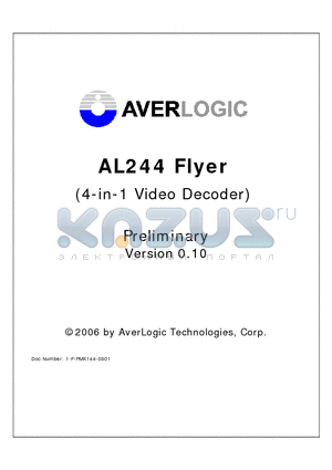 AL244A-LF-PBF datasheet - Flyer (4-in-1 Video Decoder)