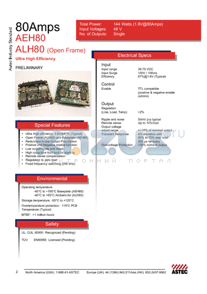 ALH80Y48 datasheet - 80Amps