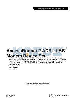 CX20441-11 datasheet - AccessRunner ADSL-USB Modem Device Set
