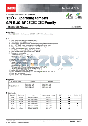 BR25H020-WC datasheet - 125C Operating tempter