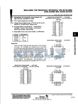 ALS465A datasheet - OCTAL BUFFERS WITH 3-STATE OUTPUT