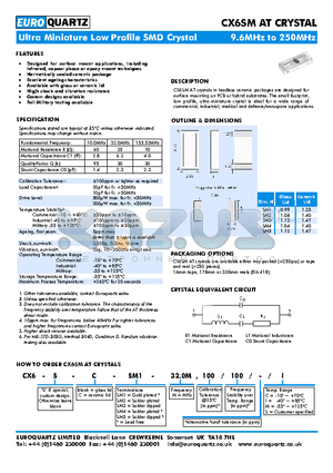 CX6SMAT datasheet - Hermetically sealed ceramic package