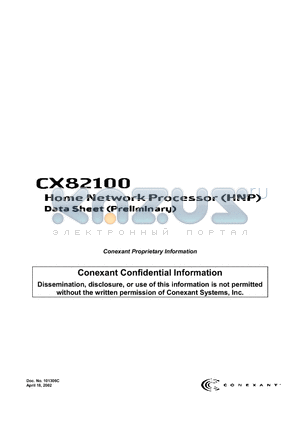 CX82100-52 datasheet - Home Network Processor (HNP)