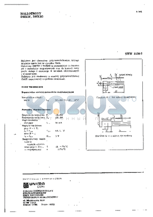 DHX3G datasheet - HALLOTRONY