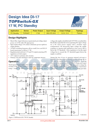 DI-17 datasheet - 17 W, PC Standby