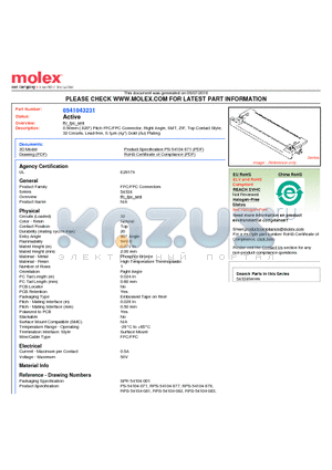 54104-3231 datasheet - 0.50mm (.020