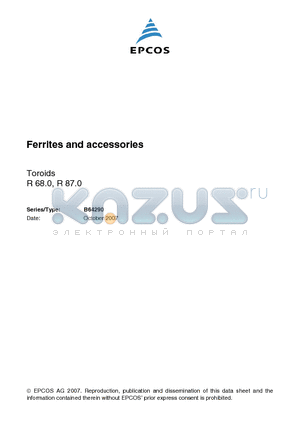 B64290L0696X087 datasheet - Ferrites and accessories