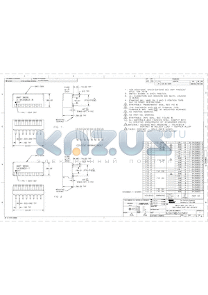 5435802-6 datasheet - SWITCH ASSY, DIP, TYPE C, 7000 SERIES, SPST, SIDE ACTUATED