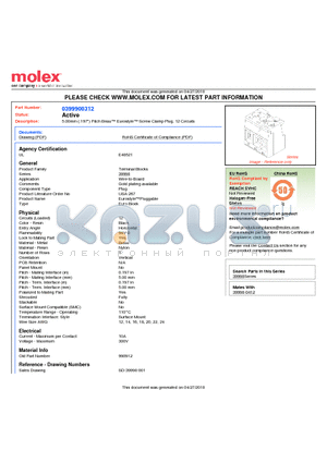 399900312 datasheet - 5.00mm (.197