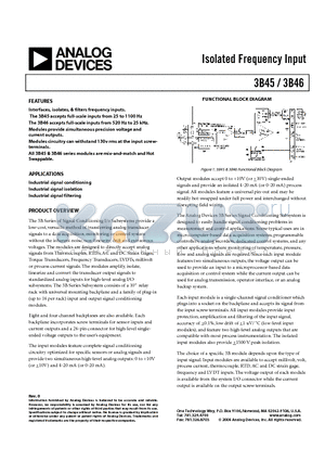 3B46 datasheet - Isolated Frequency Input