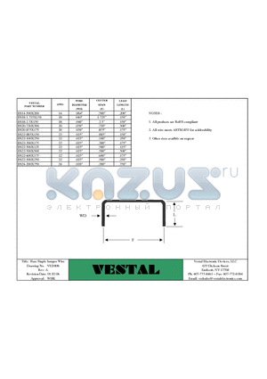 BS14-500X200 datasheet - Bare Staple Jumper Wire