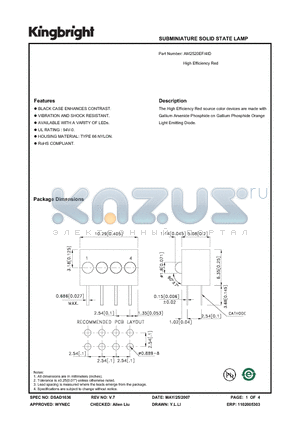 AM2520EF datasheet - SUBMINIATURE SOLID STATE LAMP
