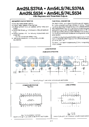 AM25LS534DC datasheet - 8-Bit Registers with Three-State Outputs