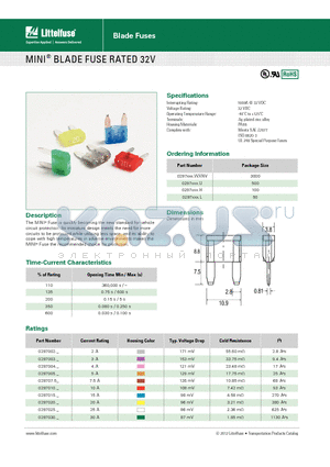 0297004.WXNV datasheet - MINI^ BLADE FUSE RATED 32V