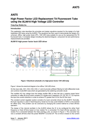 B72207S0271K101 datasheet - High Power Factor LED Replacement T8 Fluorescent Tube