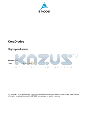 B72440C0050H260 datasheet - High-speed series