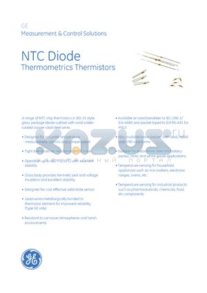 03006-269.8K-138-G100 datasheet - NTC Diode Thermometrics Thermistors