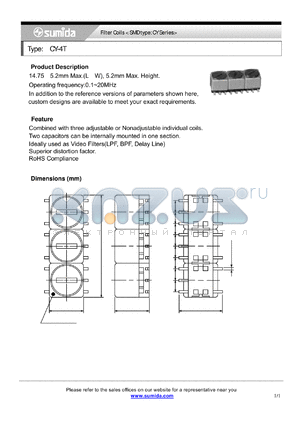 CY-4T datasheet - Filter Coils < SMD type: CY Series>