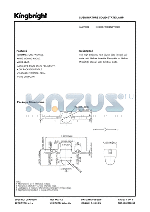 AM27ID08 datasheet - SUBMINIATURE SOLID STATE LAMP
