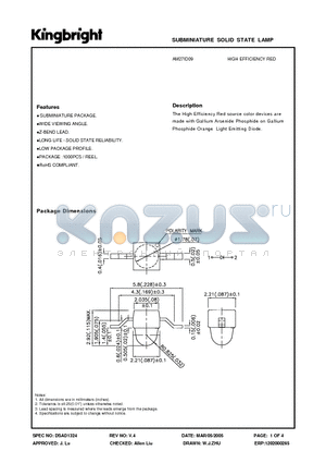 AM27ID09 datasheet - SUBMINIATURE SOLID STATE LAMP