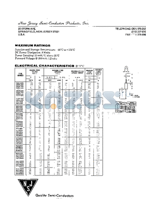 3EZ62D5 datasheet - Ref/Reg Diode, P(D) = 1W