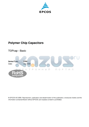 B76002B3379M025 datasheet - Polymer chip capacitors