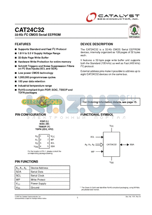 CAT24C23VP2IT3 datasheet - 32-Kb I2C CMOS Serial EEPROM