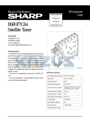 BSFH77G34 datasheet - Satellite Tuner