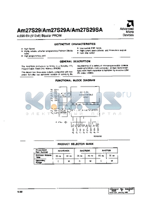 AM27S29AJCB datasheet - 4,096-Bit (512x8) Bipolar PROM