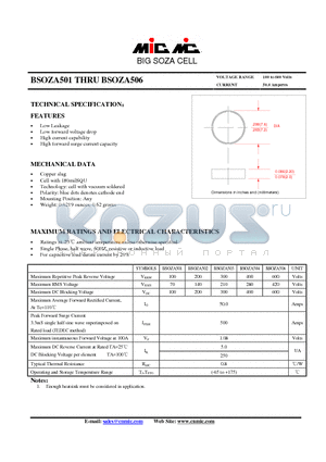 BSOZA502 datasheet - BIG SOZA CELL