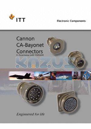 031-8555-115 datasheet - cannon ca-bayonet connectors in accordance with vg95234