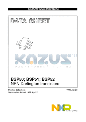 BSP50 datasheet - NPN Darlington transistors
