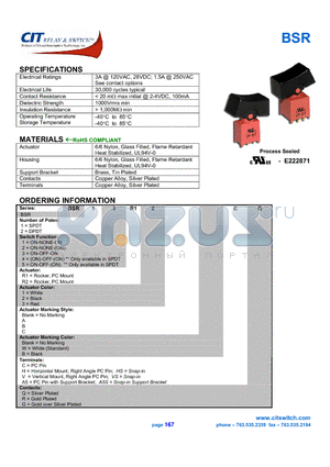 BSR11R11A datasheet - CIT SWITCH