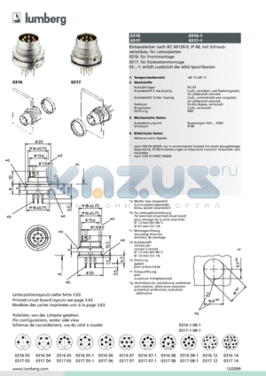 031607 datasheet - Rundsteckverbinder mit Schraubverschluss nach IEC 60130-9 und AISG-Spezifikation, IP 68