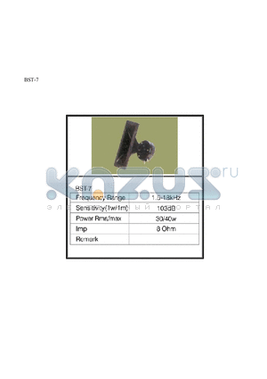 BST-7 datasheet - BST-7