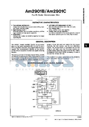 AM2901CDC datasheet - FOUR-BIT BIPOLAR MICROPROCESSOR SLICE