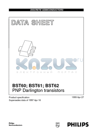 BST62 datasheet - PNP Darlington transistors