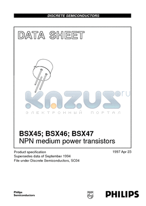 BSX46 datasheet - NPN medium power transistors