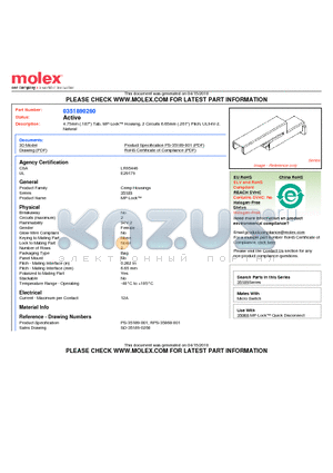 0351890260 datasheet - 4.75mm (.187