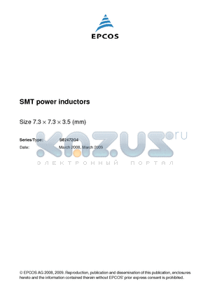 B82472G4223M000 datasheet - SMT power inductors