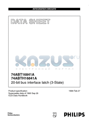BT16841ADGG datasheet - 20-bit bus interface latch 3-State