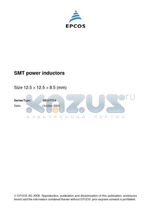 B82477D4153M000 datasheet - SMT power inductors