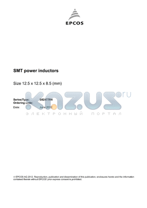 B82477R4474M100 datasheet - SMT power inductors