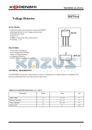BT75A22LF-RF datasheet - Voltage Detector