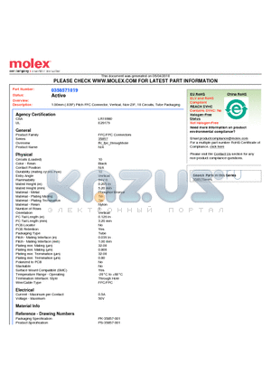 0358571019 datasheet - 1.00mm (.039