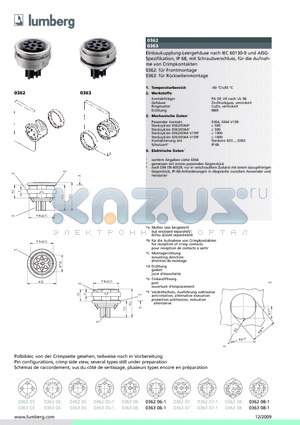 036206-1 datasheet - Rundsteckverbinder mit Schraubverschluss nach IEC 60130-9 und AISG-Spezifikation, IP 68